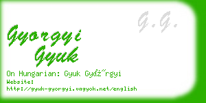 gyorgyi gyuk business card